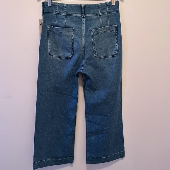 Anthropologie The Denim Colette Cropped Wide-Leg Jeans 28 NWT - Picture 5 of 11